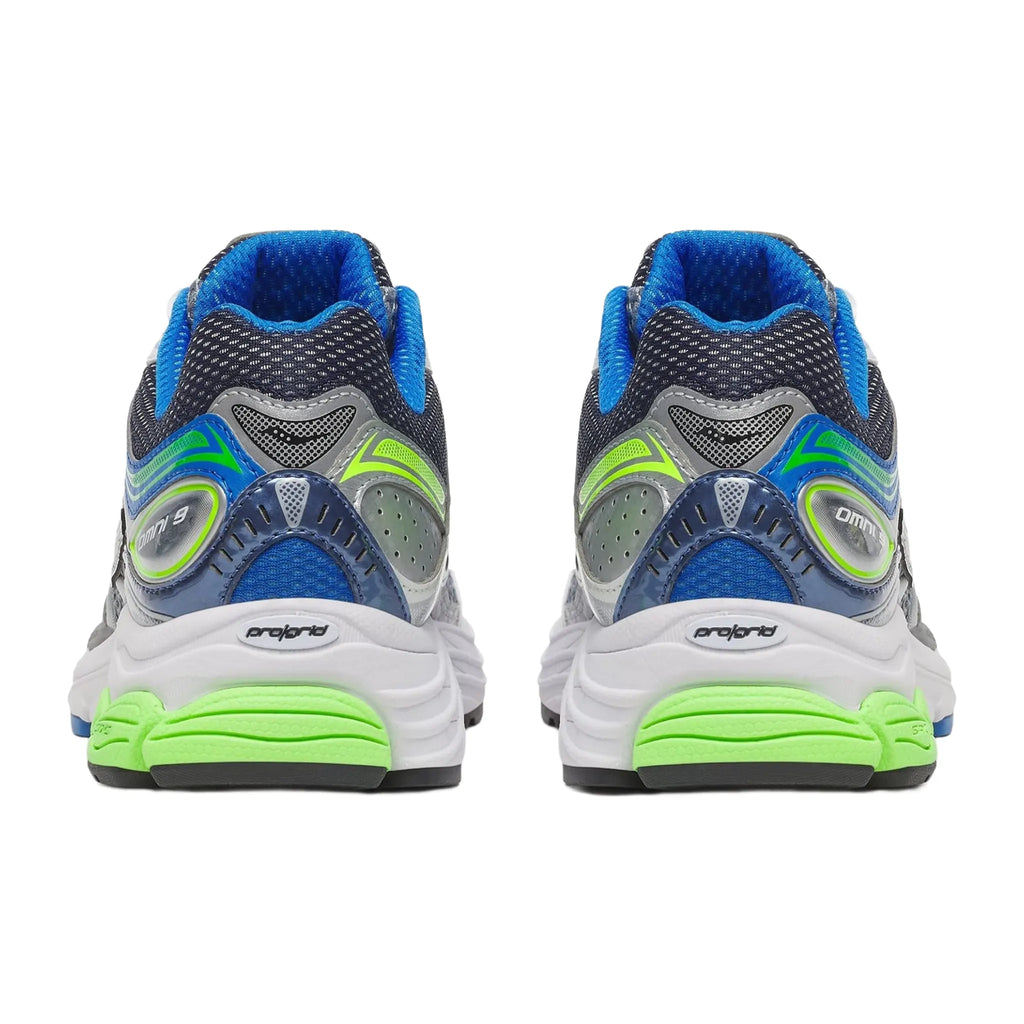 Back View of Saucony Progrid Omni 9 Grey Smile S70739-59