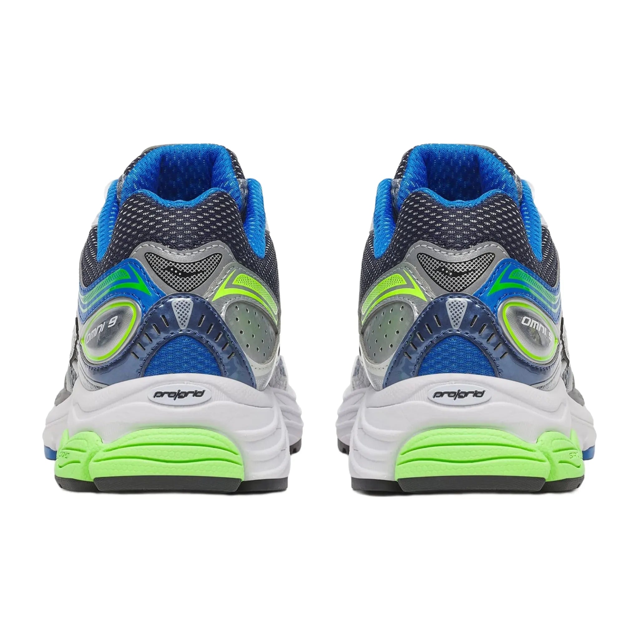 Back View of Saucony Progrid Omni 9 Grey Smile S70739-59