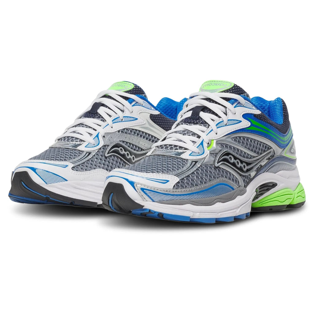 Front Side View of Saucony Progrid Omni 9 Grey Smile S70739-59