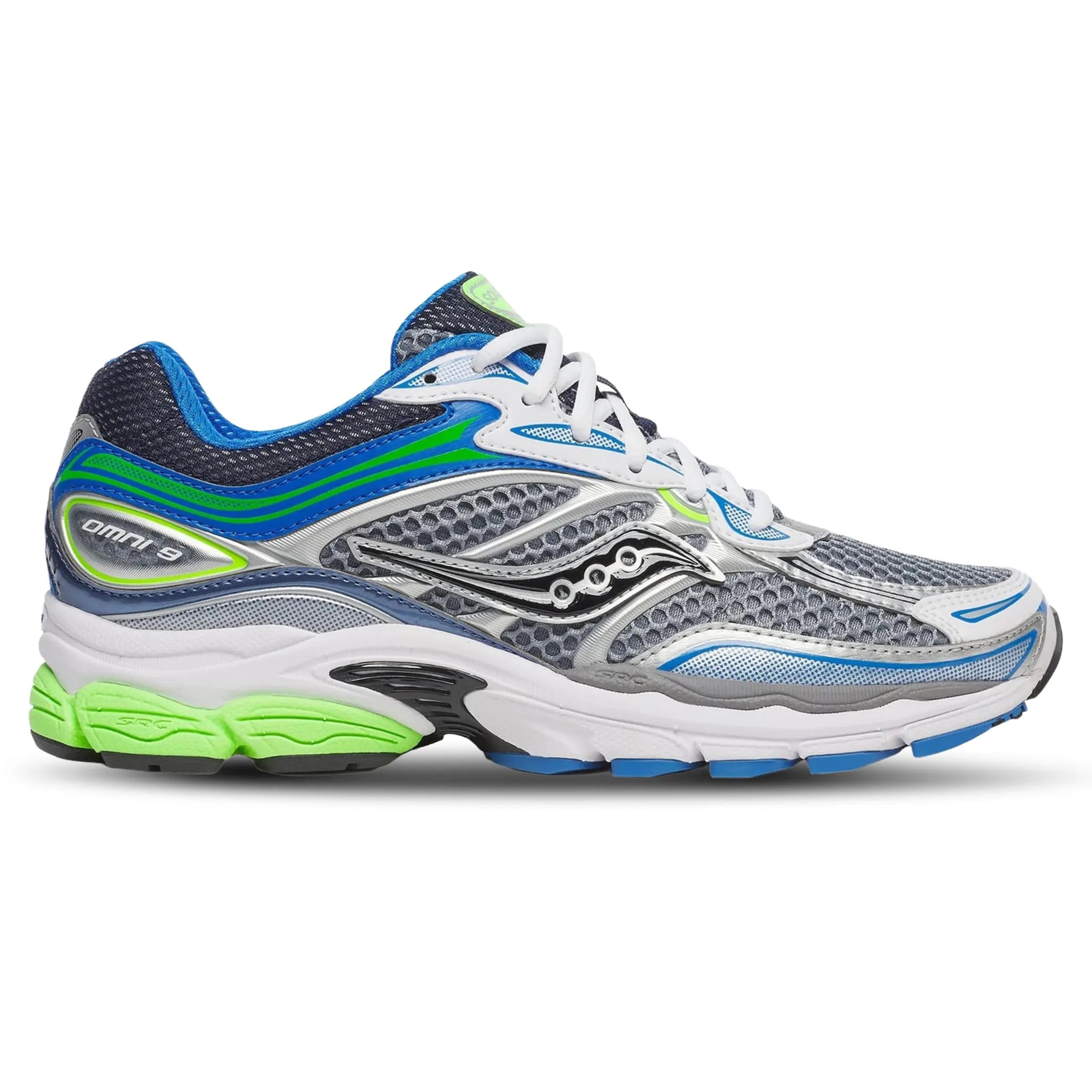 Side View of Saucony Progrid Omni 9 Grey Smile S70739-59