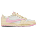 Side View of Travis Scott x Air Jordan 1 Low OG Shy Pink IQ7604-100